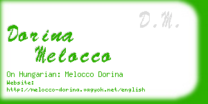 dorina melocco business card